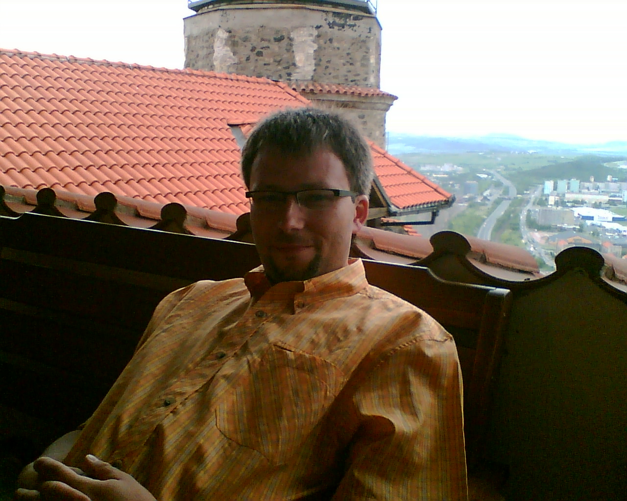 D7. Robo na hradě Hněvín při oslavě narozenin (květen 2009)